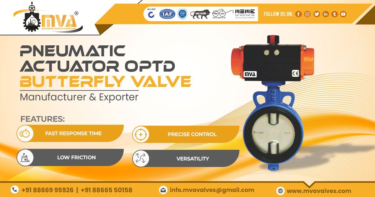 Pneumatic Actuator Operated Butterfly Valve in Andhra Pradesh