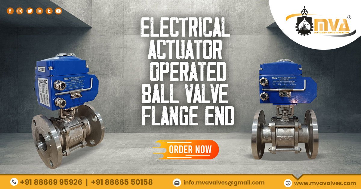 Electrical Actuator Operated Ball Valve with Flange End in Karnataka