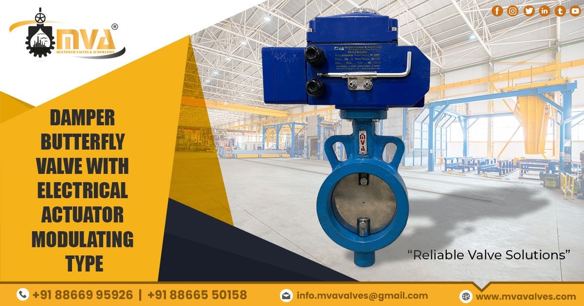 Damper Butterfly Valve with Electrical Actuator in Chhattisgarh