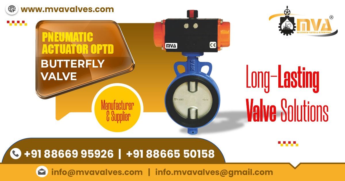 Pneumatic Actuator Operated Butterfly Valve in Oman