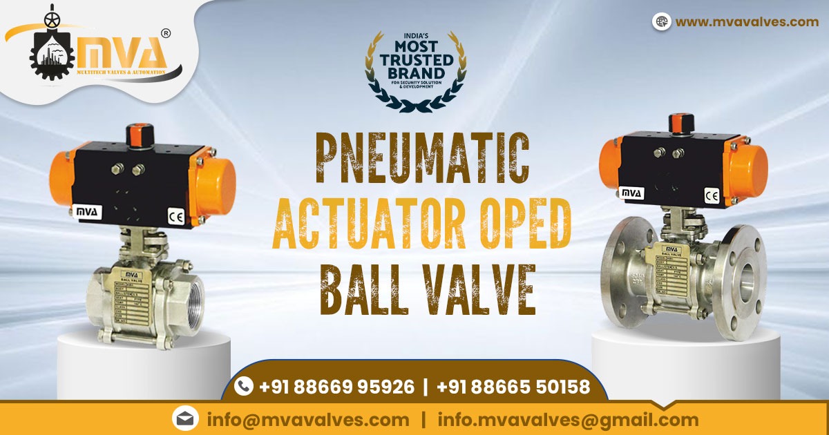 Pneumatic Actuator Operated Ball Valve in USA