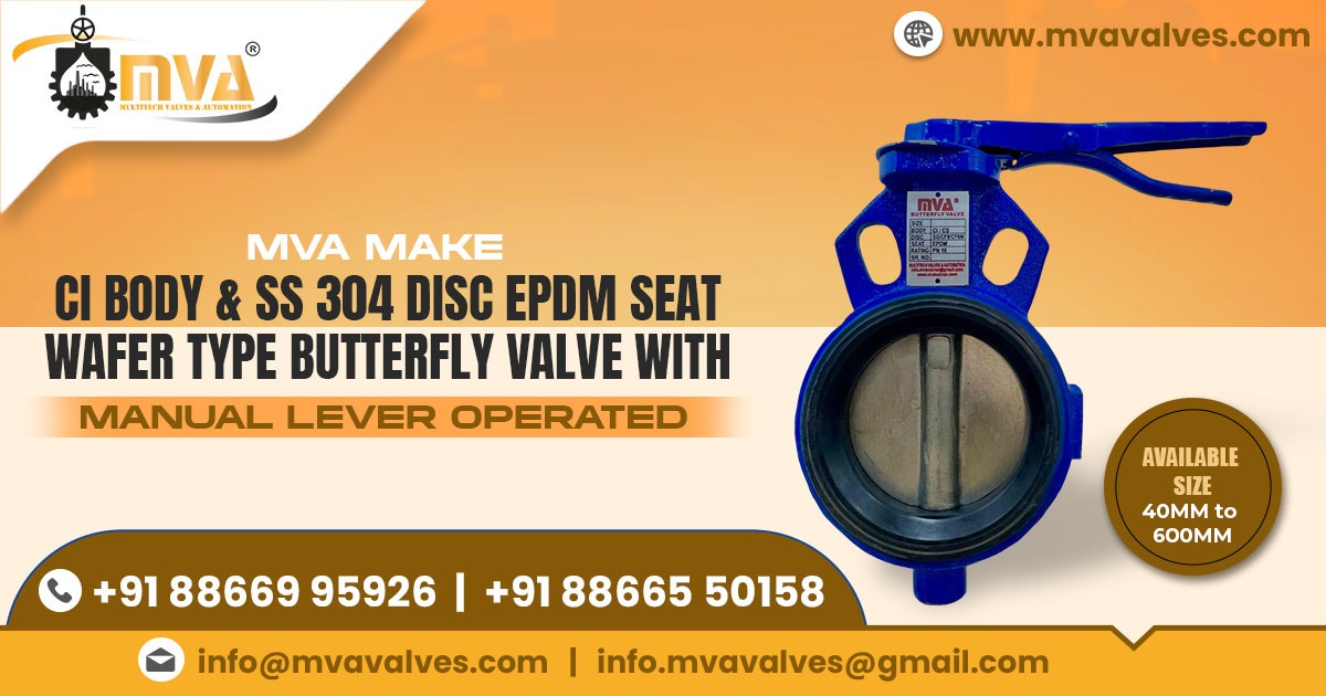 CI Body & SS 304 Disc EPDM Seat Wafer Type Butterfly Valve in South Africa