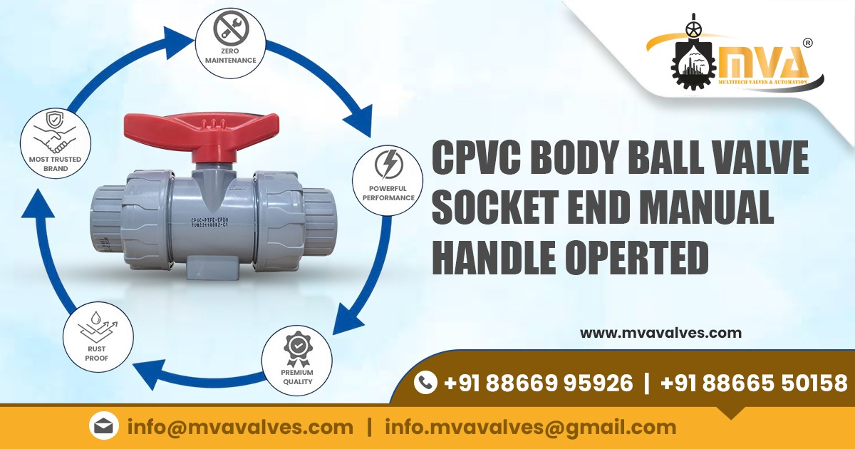 CPVC Body Ball Valve Socket End Manual Handle Operated in Dubai