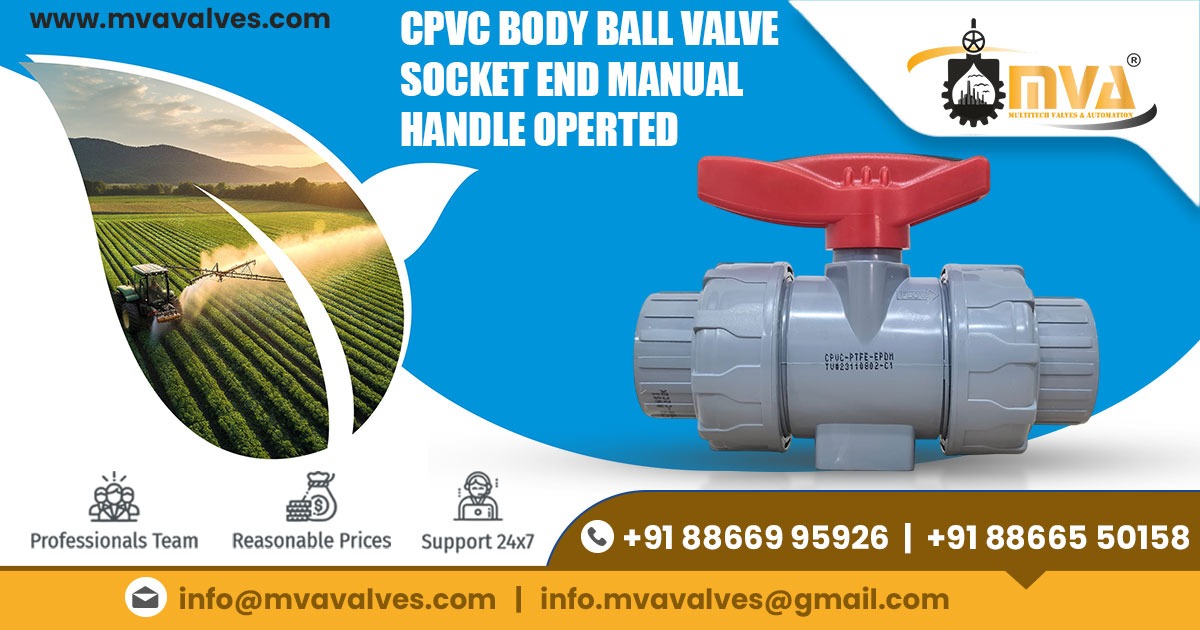 CPVC Body Ball Valve Socket End Manual Handle Operated in South Africa