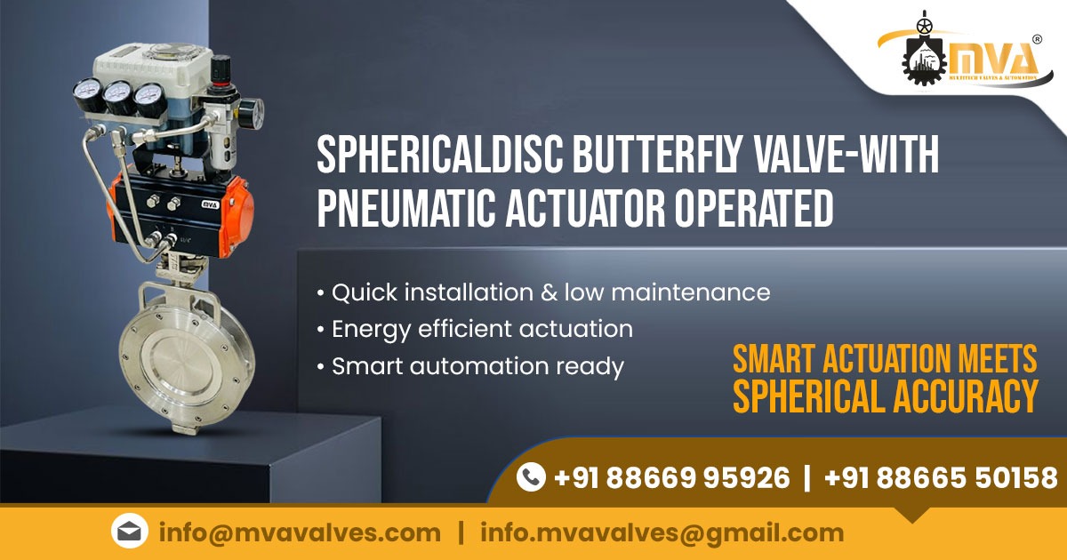 Pneumatic Actuator Butterfly Valve with Spherical Disc in Mexico