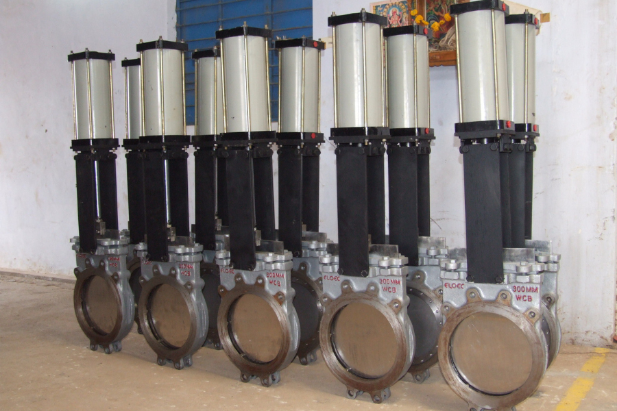 Cylinder Operated Knife Edge Gate Valve