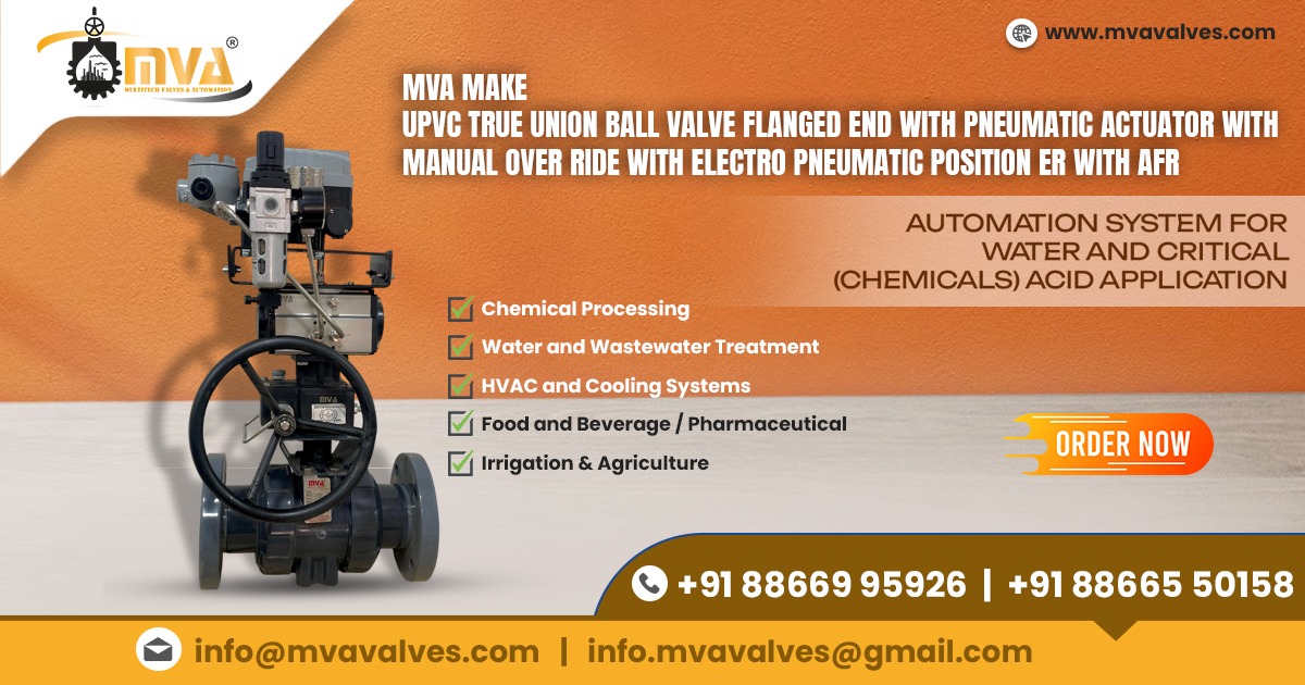 Pneumatic UPVC Ball Valve in Thailand