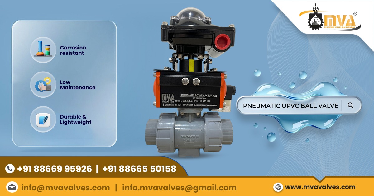 Pneumatic UPVC Ball Valve in Hyderabad