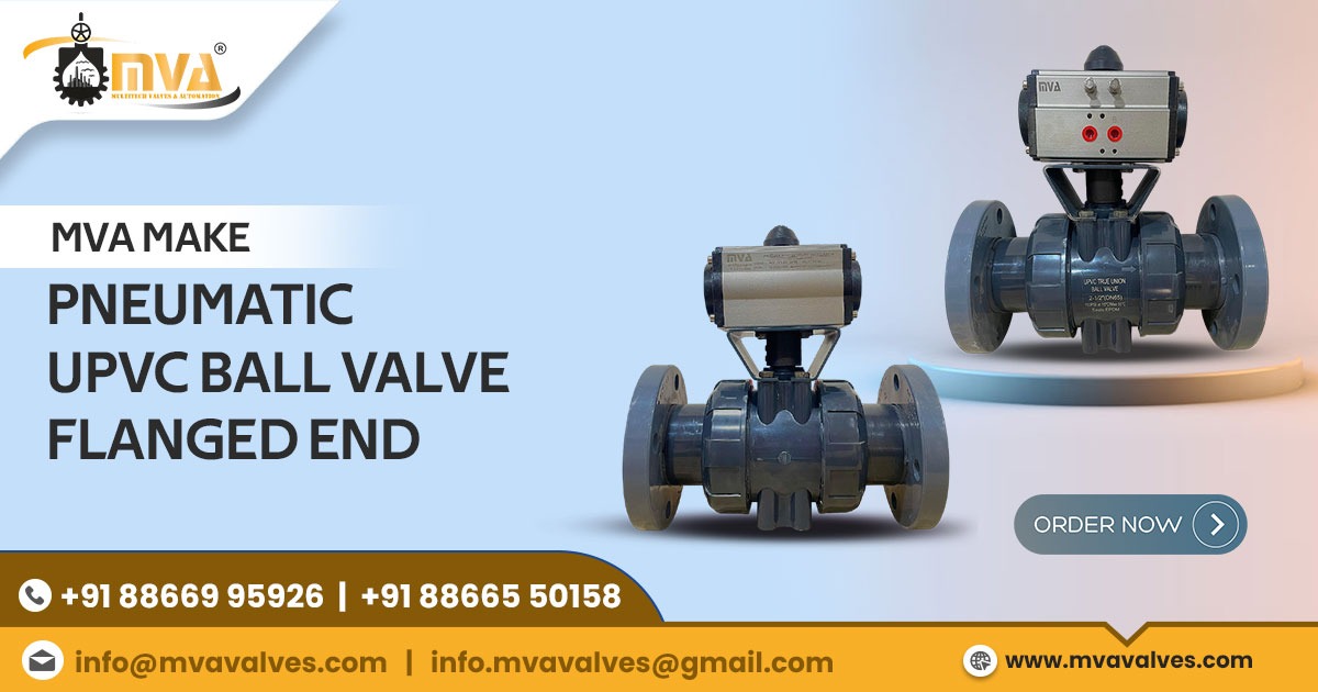 Pneumatic UPVC Ball Valve Flanged End in Noida