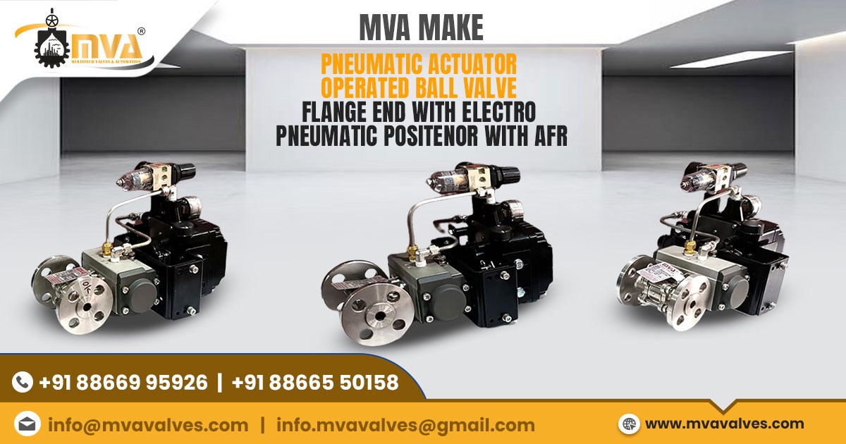 Pneumatic Actuator Operated Ball Valve in Hyderabad