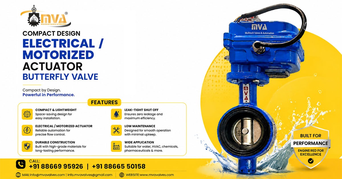 Electrical and Motorized Actuator Butterfly Valve in Bharuch