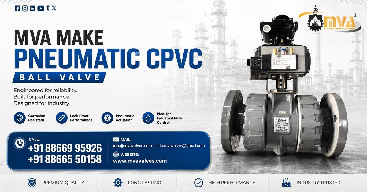 Pneumatic CPVC Ball Valve in Thailand