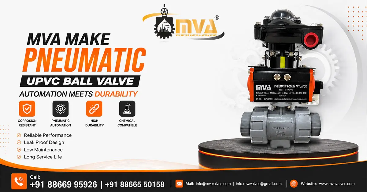 Pneumatic UPVC Ball Valve in Ankleshwar
