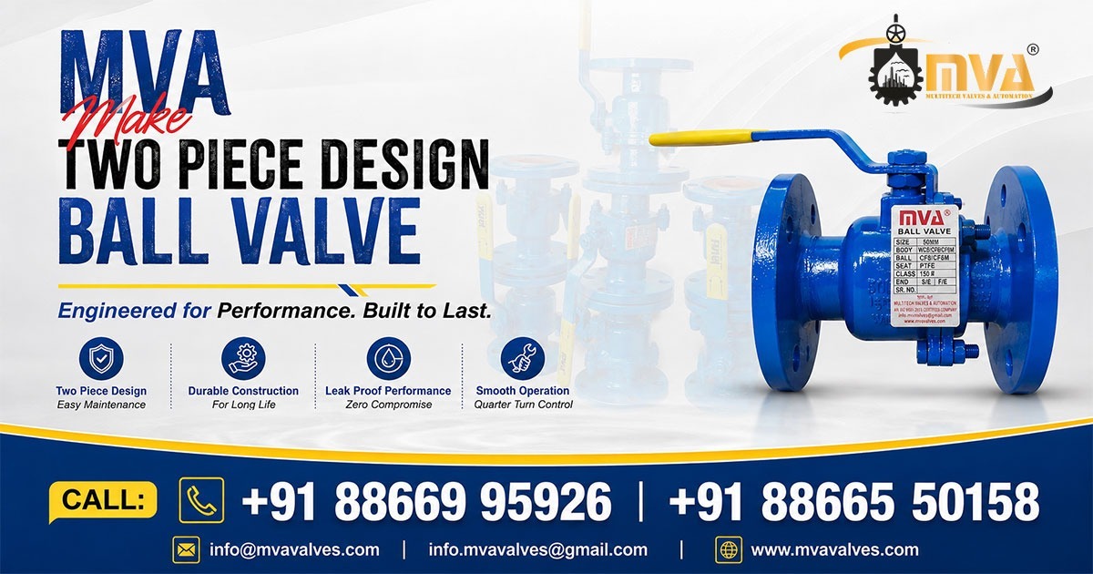 Two Piece Design Ball Valve in Ankleshwar