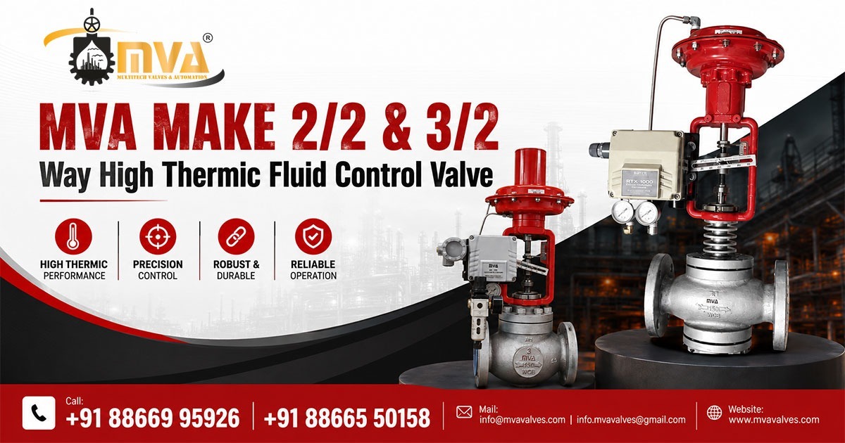 2/2 and 3/2 Way High Thermal Fluid Control Valve in Ankleshwar