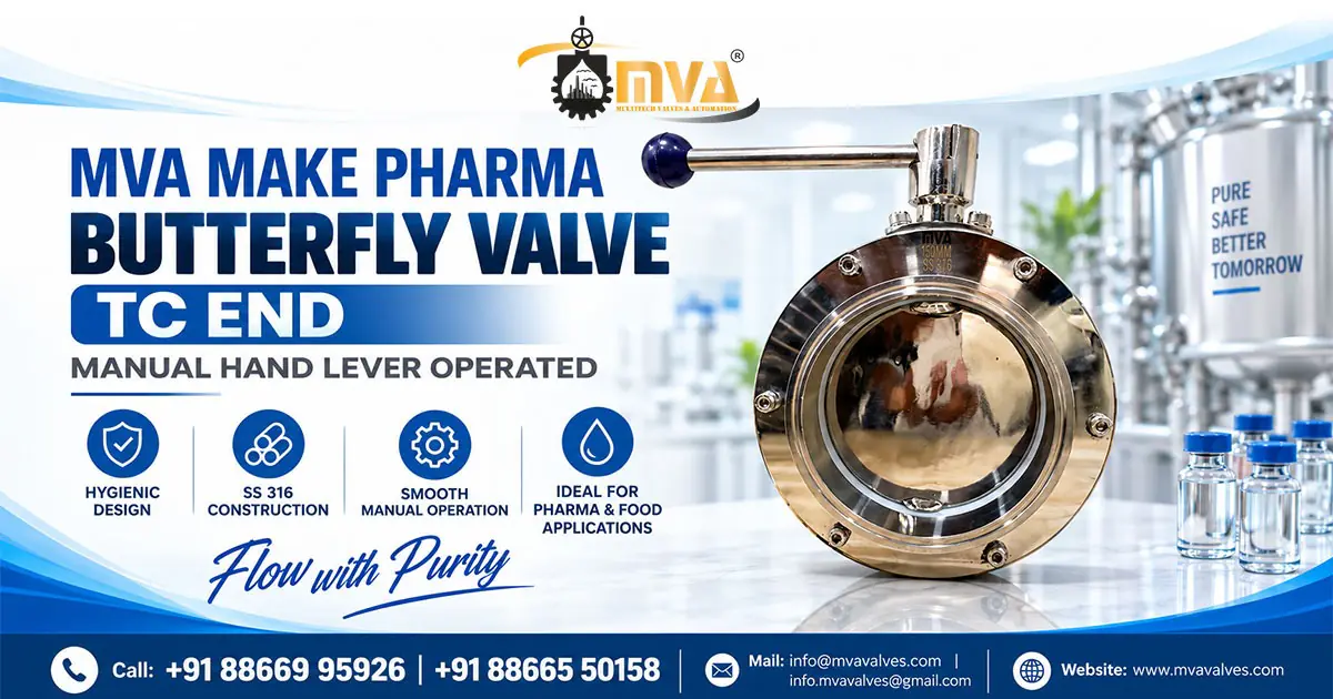Pharma Butterfly Valve TC End Supplier in India