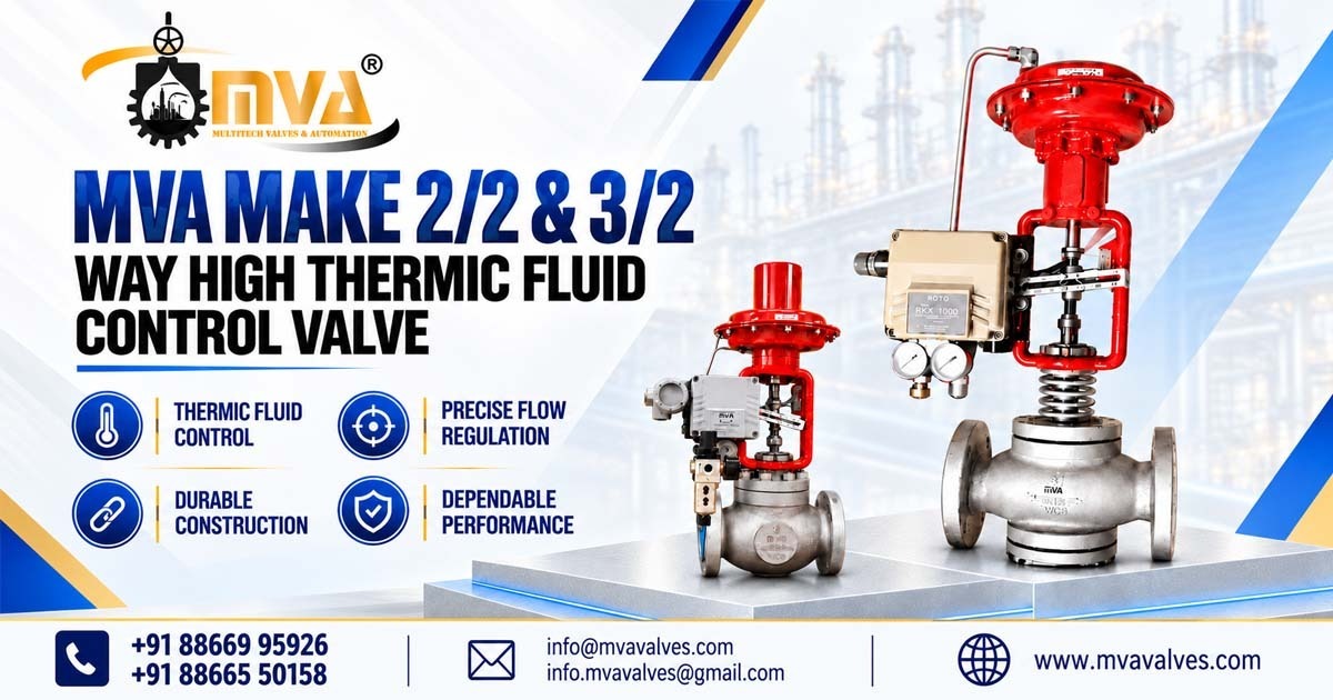 2/2 and 3/2 Way High Thermal Fluid Control Valve in Bharuch