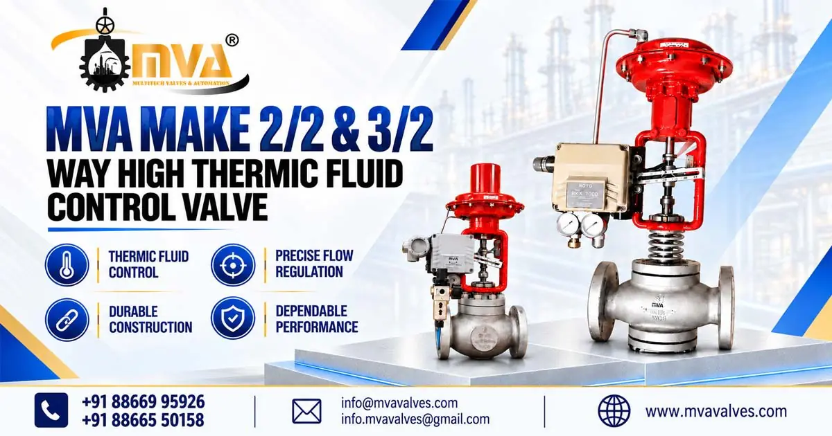 2/2 and 3/2 Way High Thermal Fluid Control Valve in Bharuch